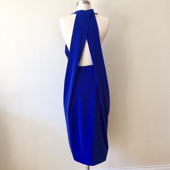 AQ/AQ Dresses & Skirts - AQ/AQ | Blue High Neck Open Back Dress | Size US 4